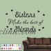 Sisters Make The Best Of Friends Wall Sticker - Art Quote Bedroom Family Love   191517837648